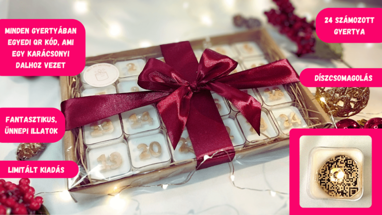 QR kód gyertya adventi naptár