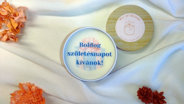 Üzenetes gyertya születésnapra