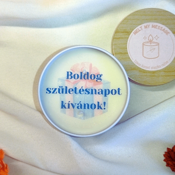 Üzenetes gyertya születésnapra