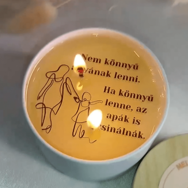 Anyák napi ajándék üzenetes gyertya egyedülálló anyukáknak