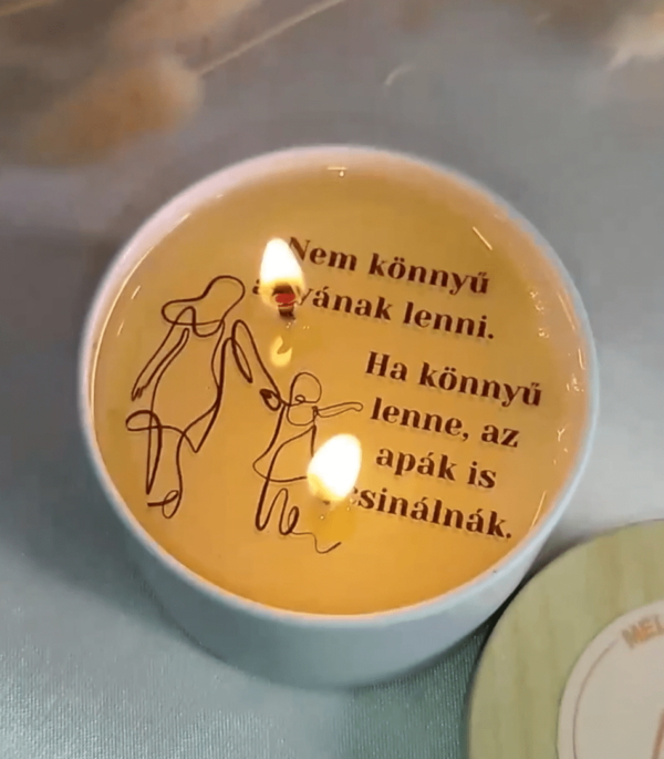 Anyák napi ajándék üzenetes gyertya egyedülálló anyukáknak